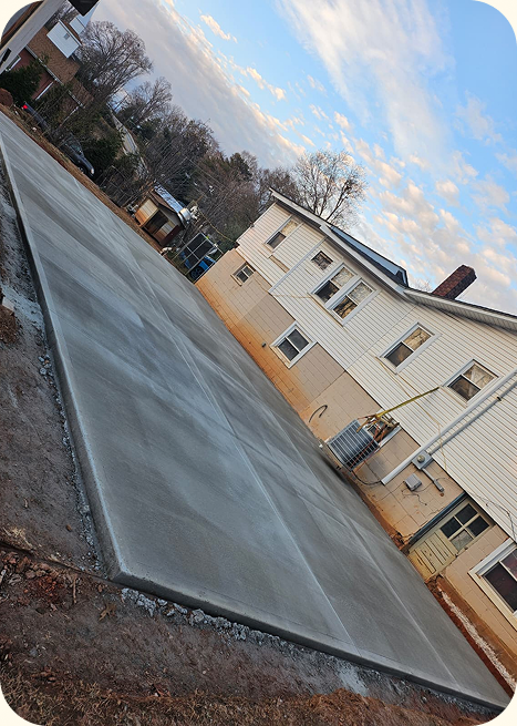 Finished concrete slab